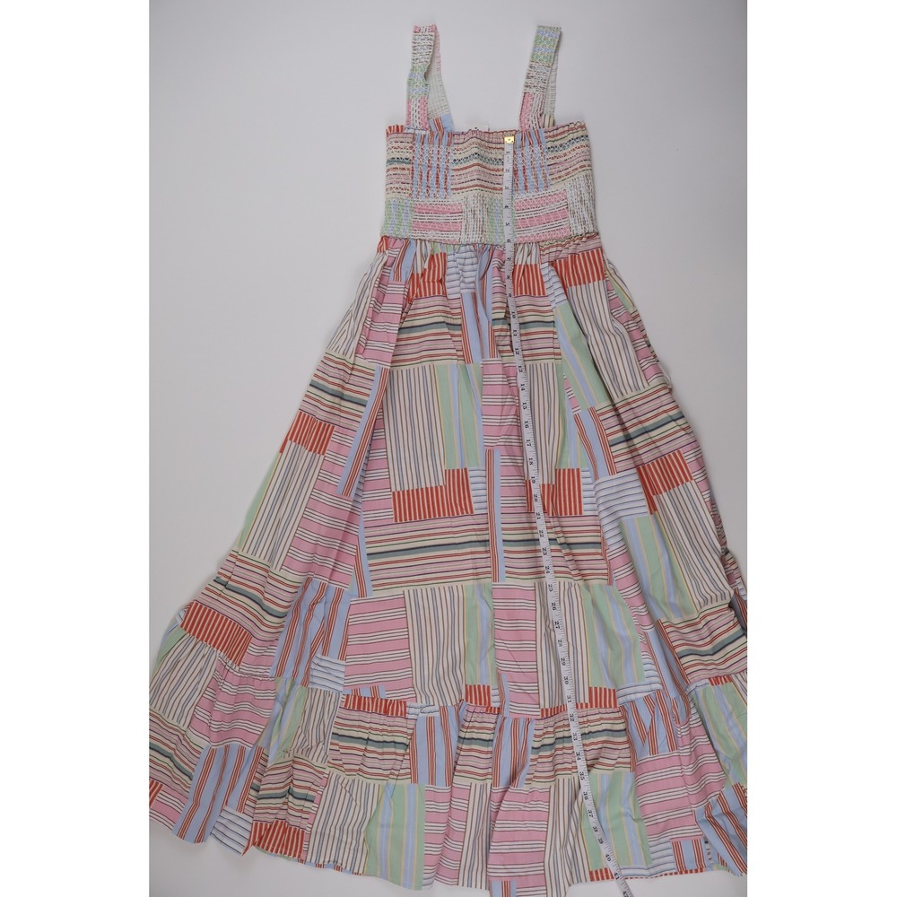 Abercrombie & Fitch Maxi Dress Patchwork Smocked Multi Color Small NWT MSRP $120 - Picture 6 of 10